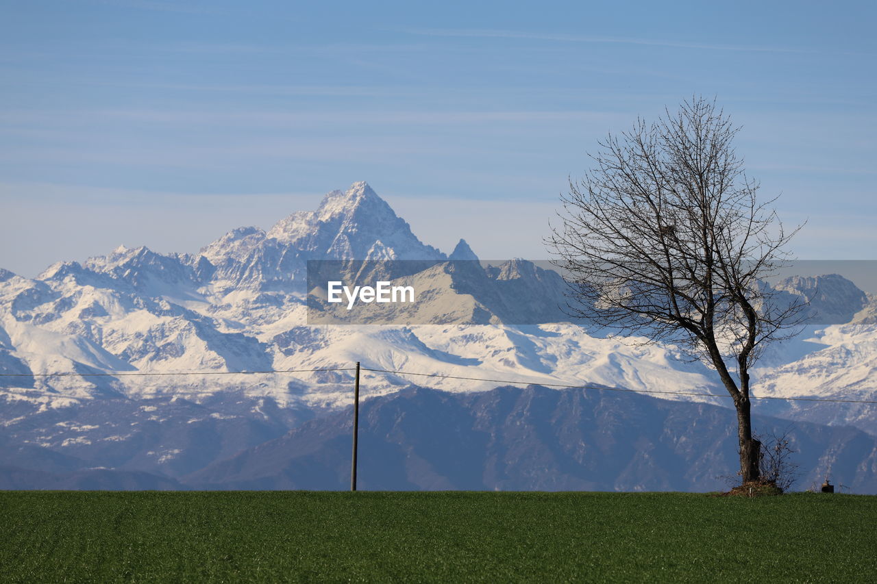 SCENIC VIEW OF SNOW FIELD AGAINST SKY