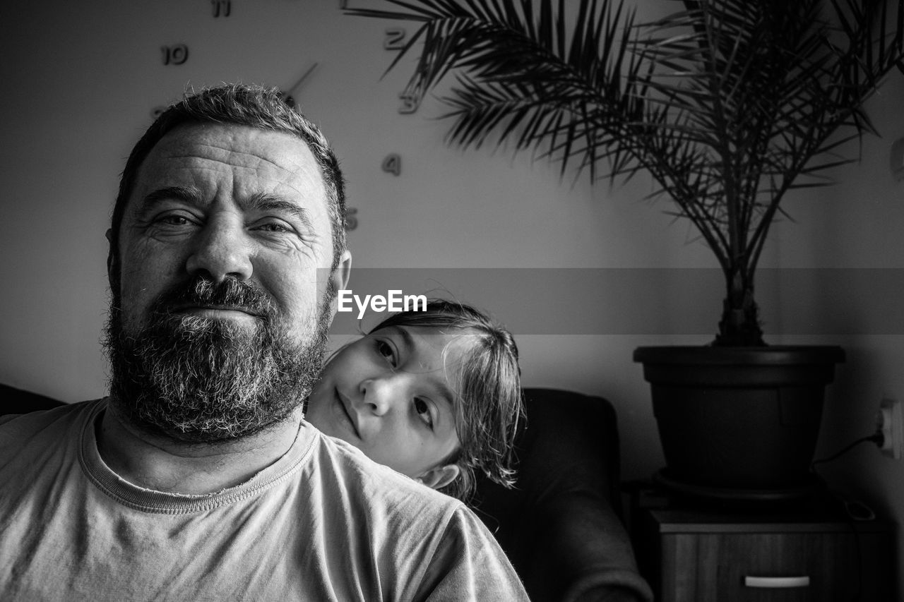 Portrait of father and daughter 