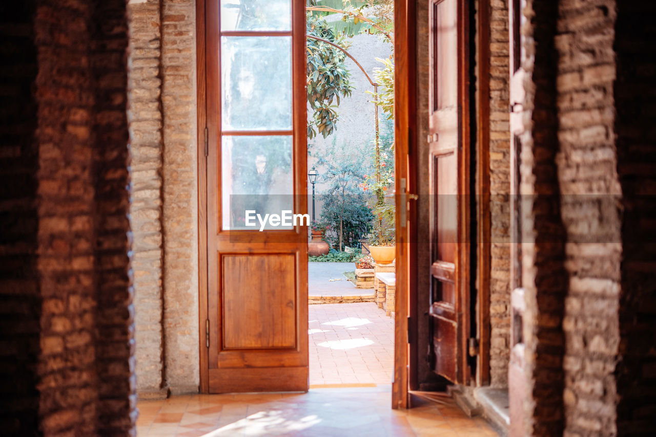 entrance of abandoned house