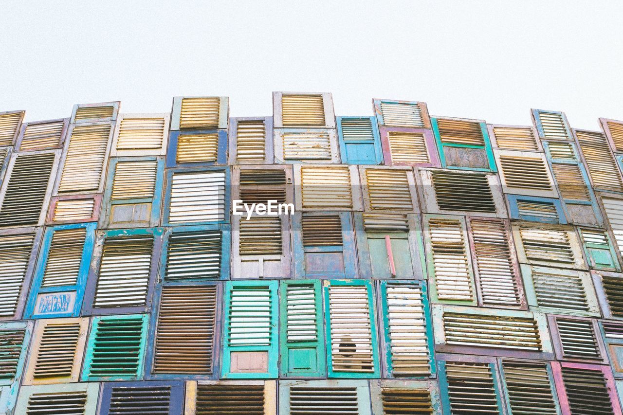 Low angle view of building against clear sky