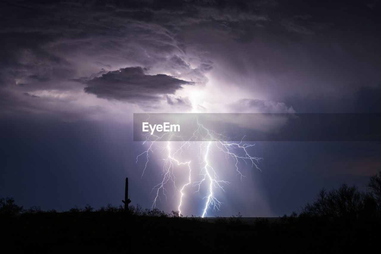 Lightning storm in the arizona desert
