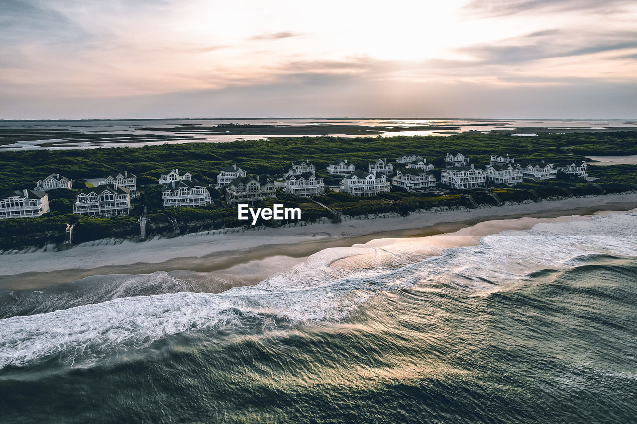 SCENIC VIEW OF SEA DURING SUNSET