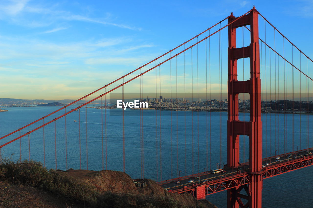 GOLDEN GATE BRIDGE AGAINST SKY