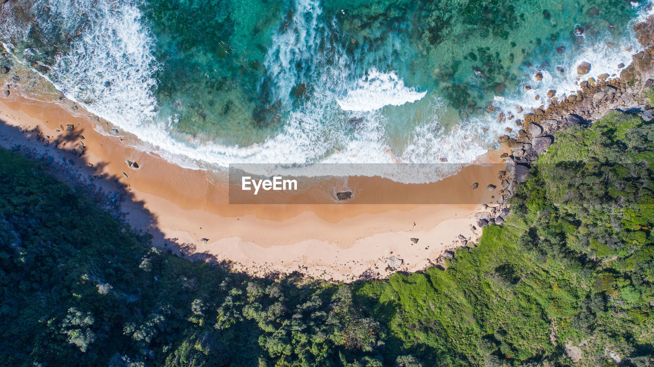High angle view of sea shore