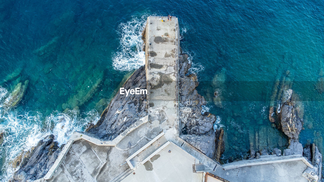 high angle view of beach