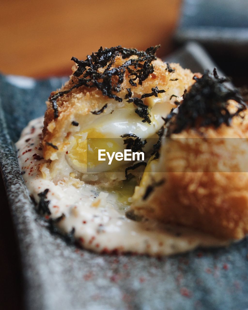 Close-up of food on table