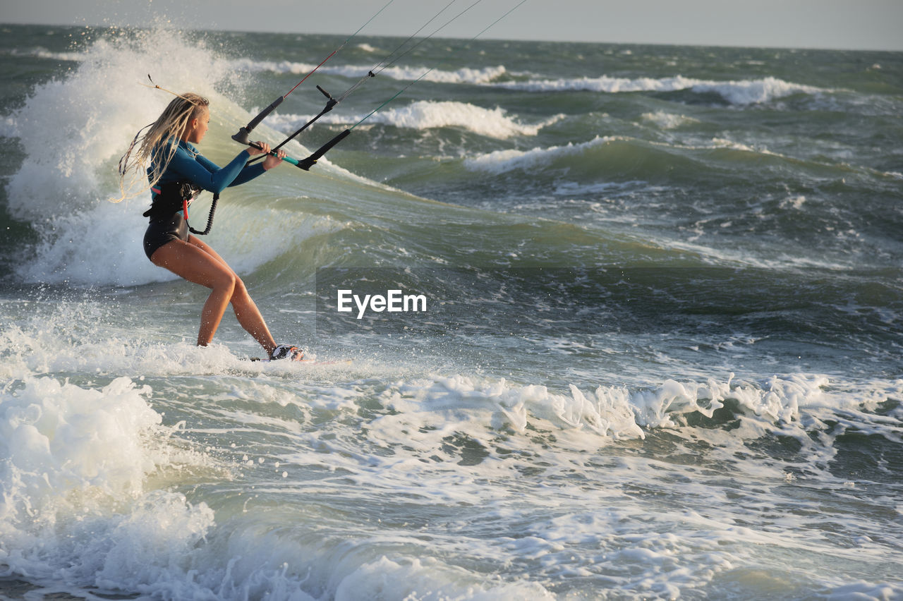 Man surfing in sea