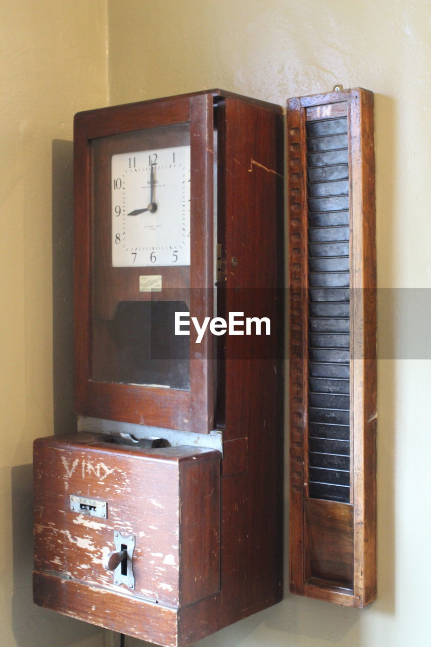 CLOSE-UP OF OLD CLOCK ON BUILDING