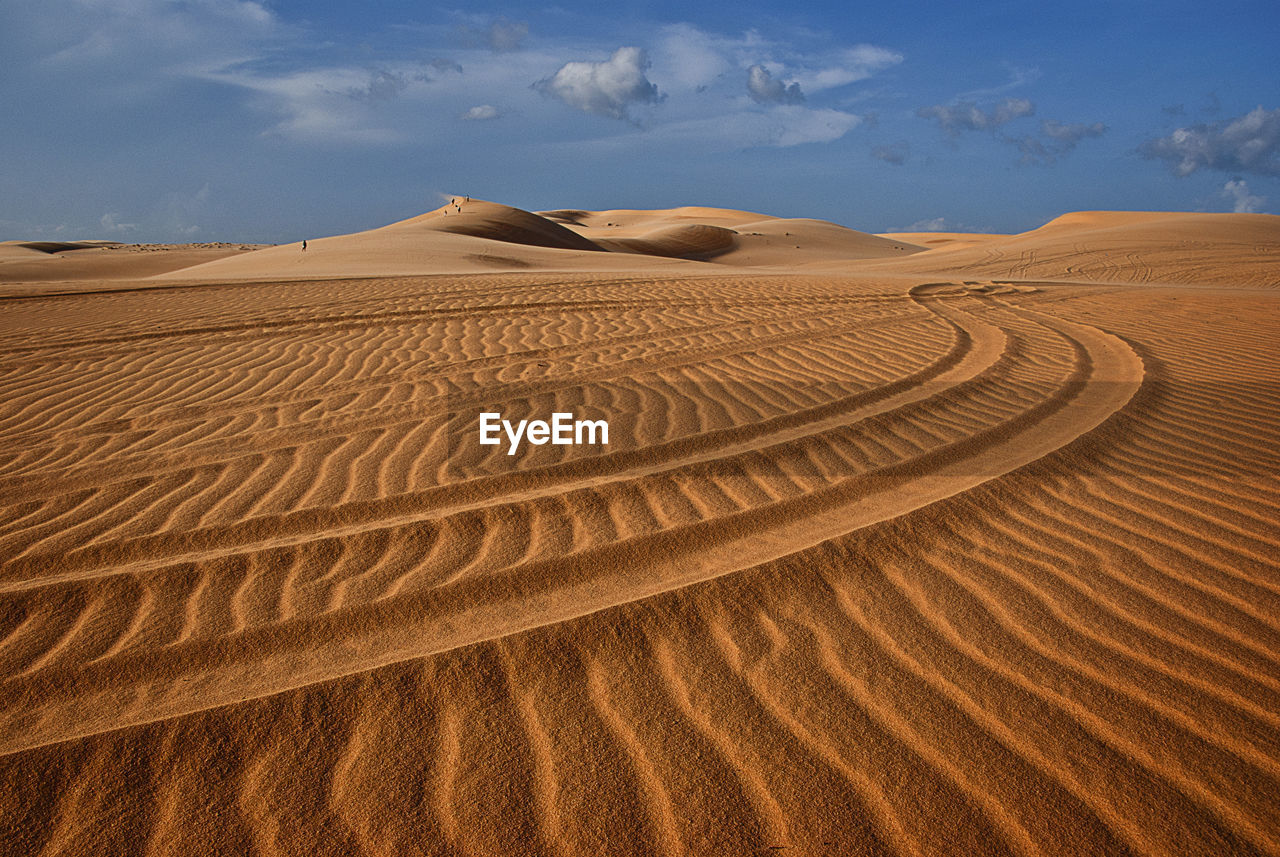 Scenic view of desert against sky