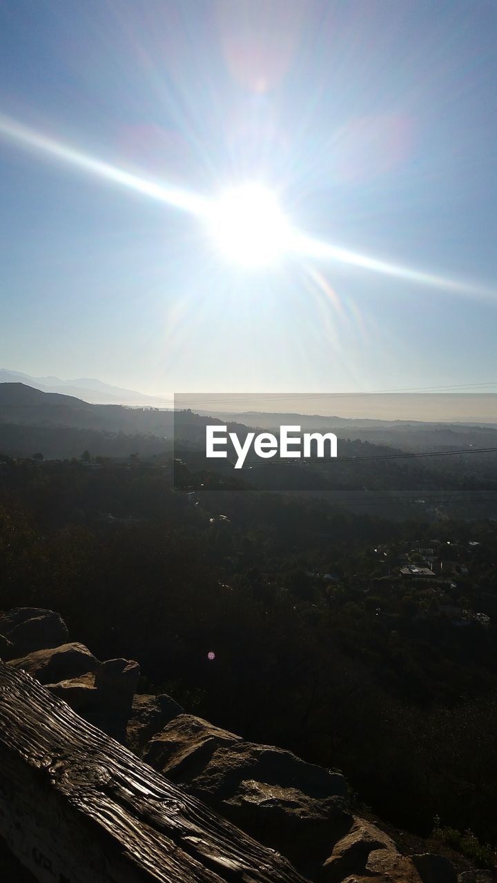 AERIAL VIEW OF LANDSCAPE DURING SUNSET