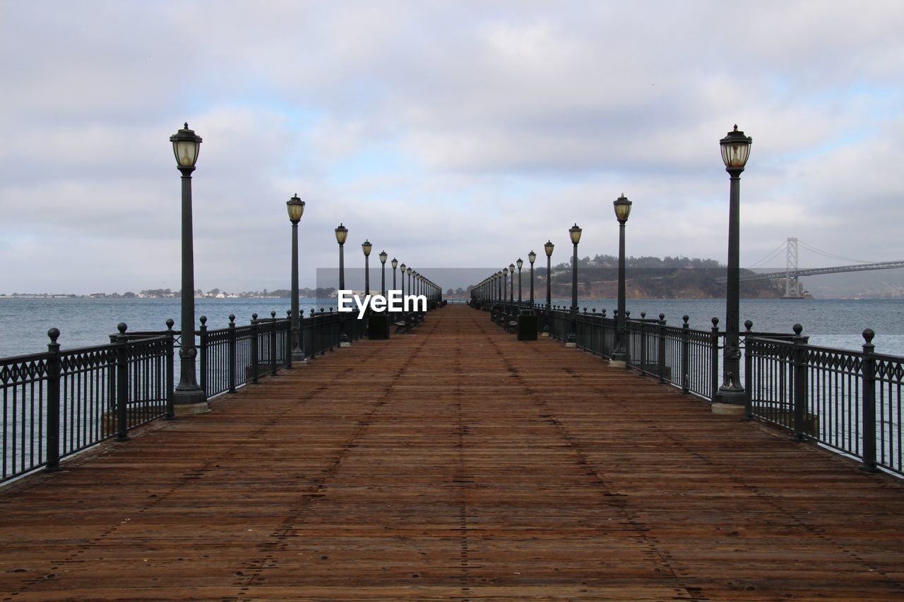 View of bridge over sea against sky