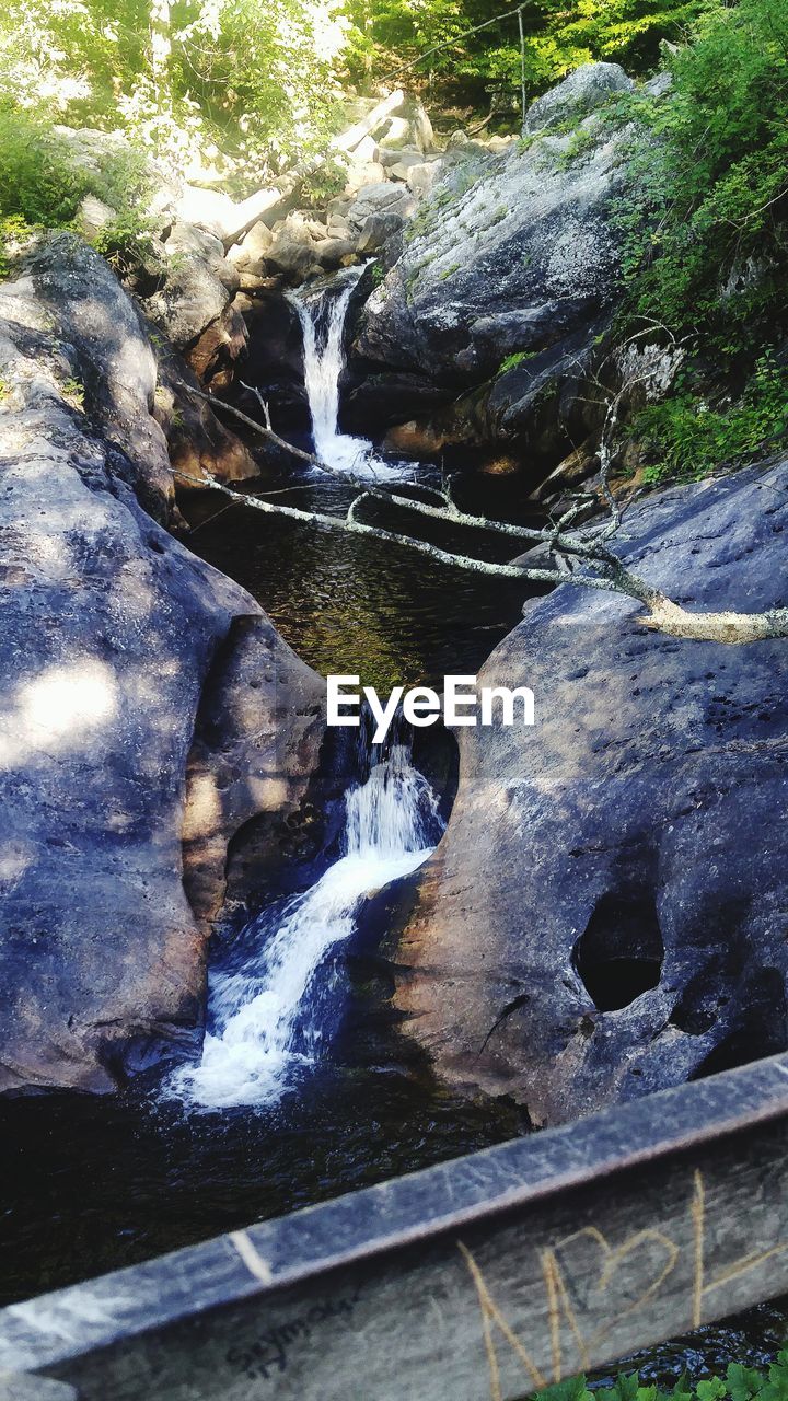 CLOSE-UP OF WATER FLOWING THROUGH TREE