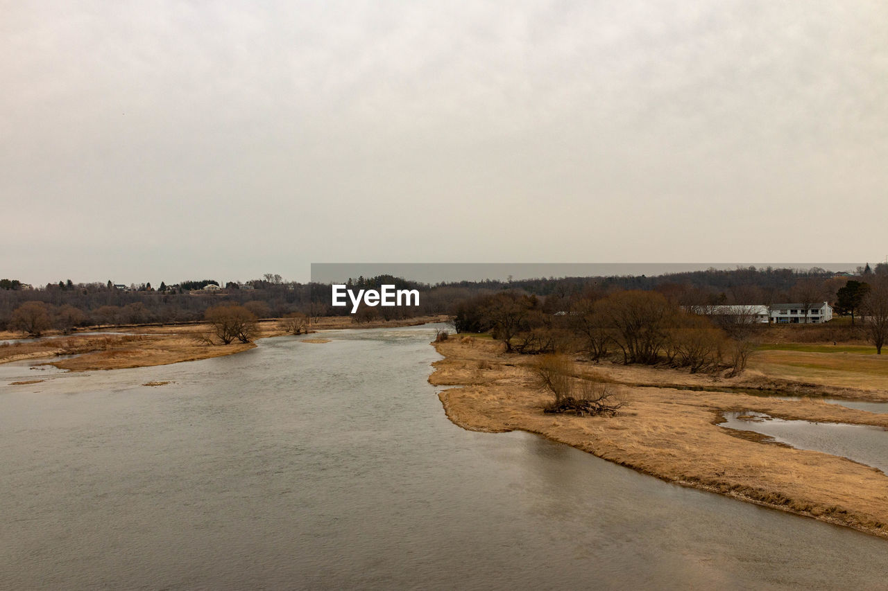 Scenic view of river against sky