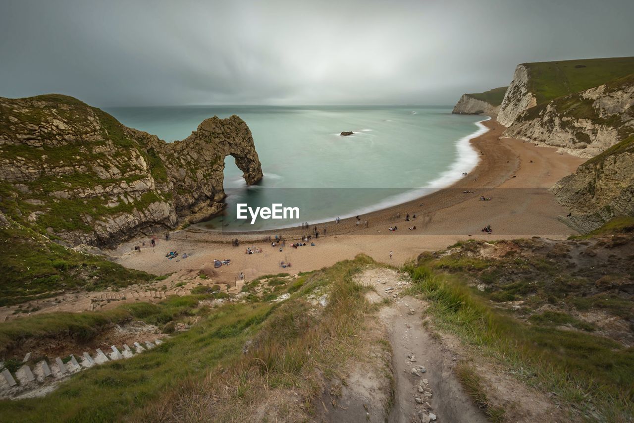 Panoramic view of beach against sky