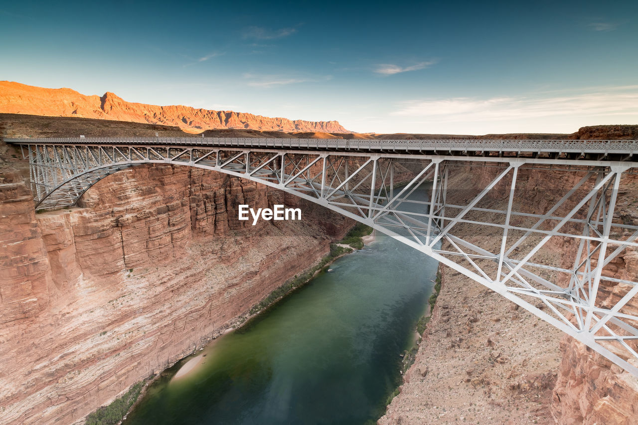 Bridge over river against sky