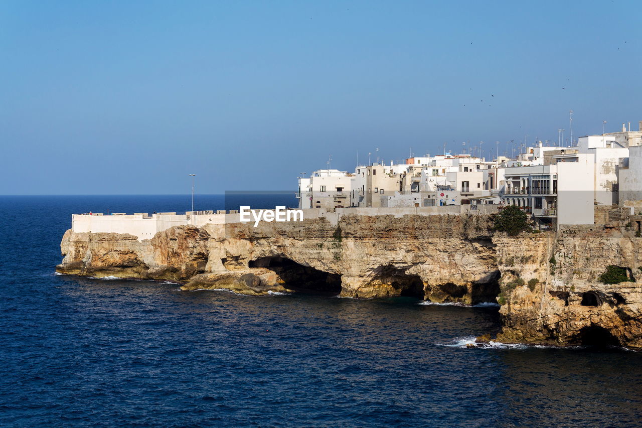 scenic view of sea against blue sky