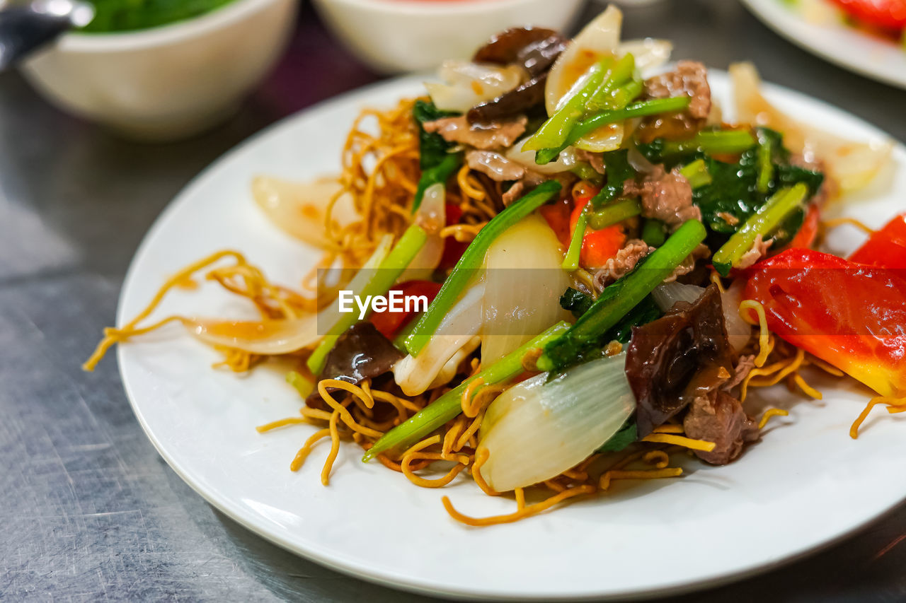 close-up of food in plate