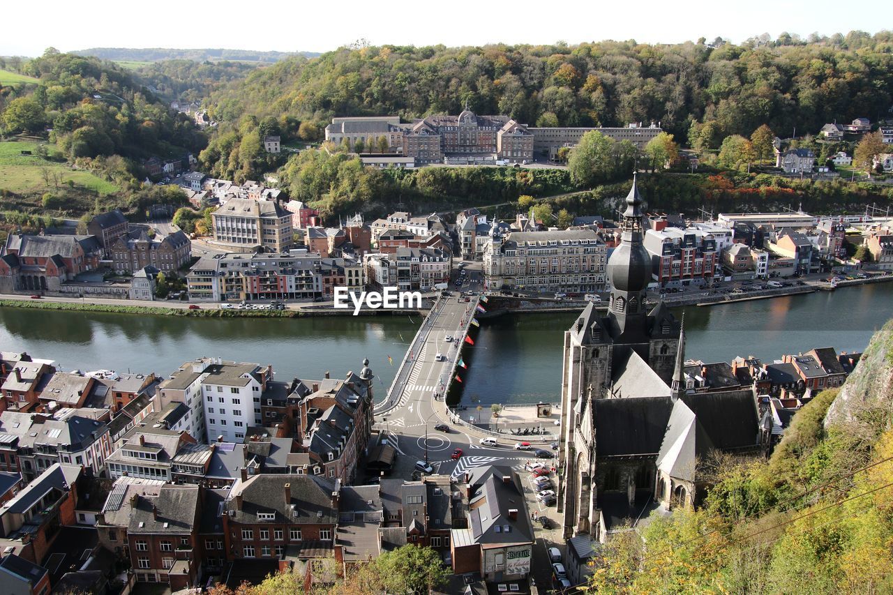 High angle view of cityscape from above