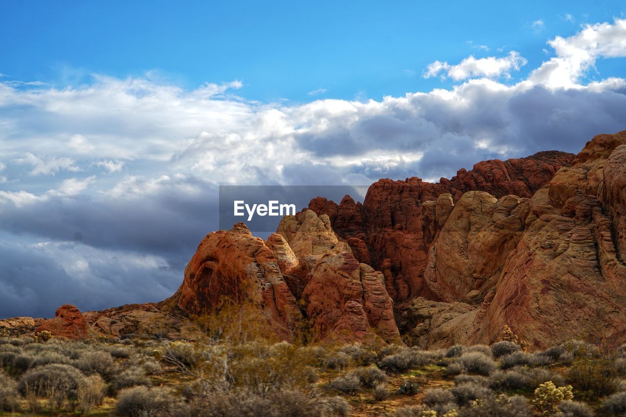 Rock formations against sky