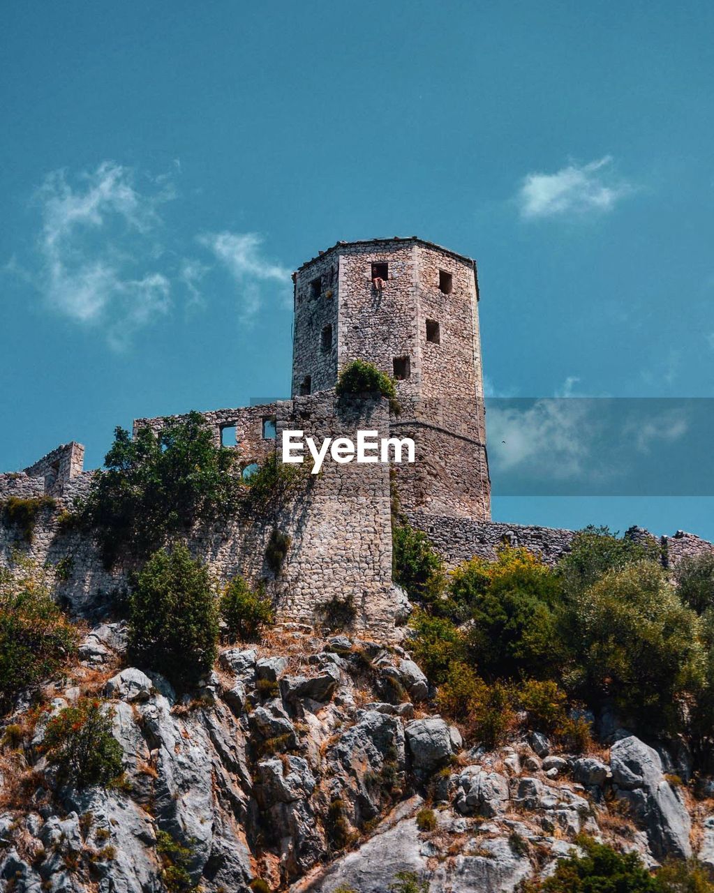 Low angle view of historic building against sky