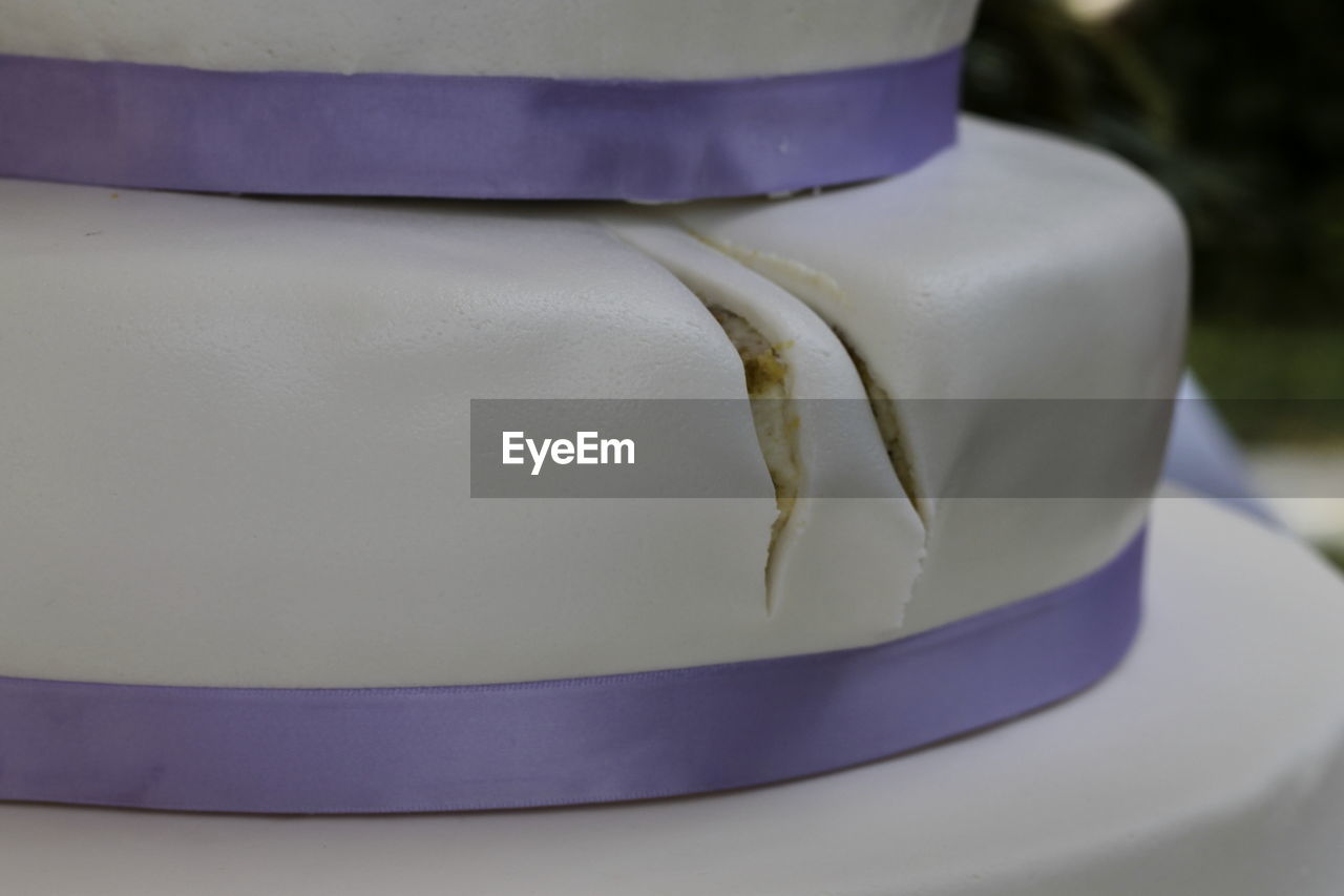 Close-up of wedding cake