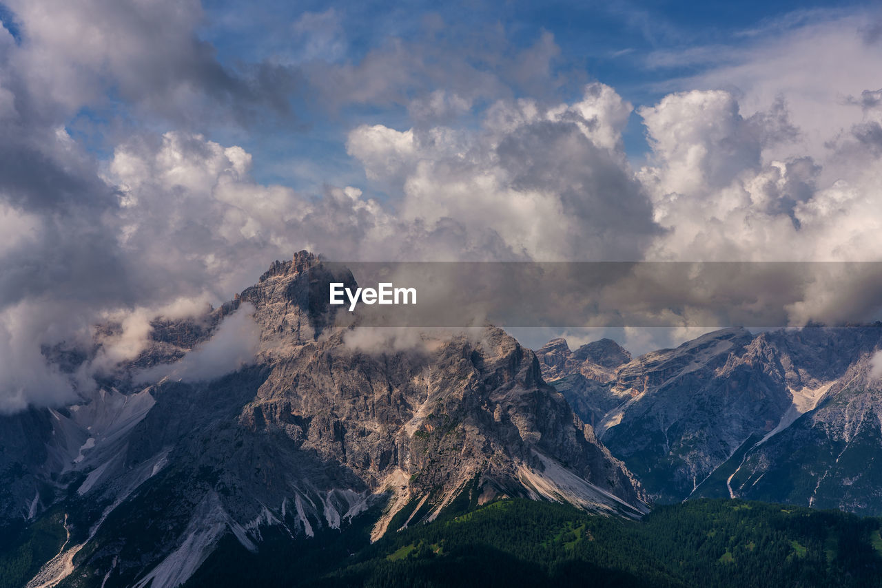 Panoramic view on dolomites, italy.