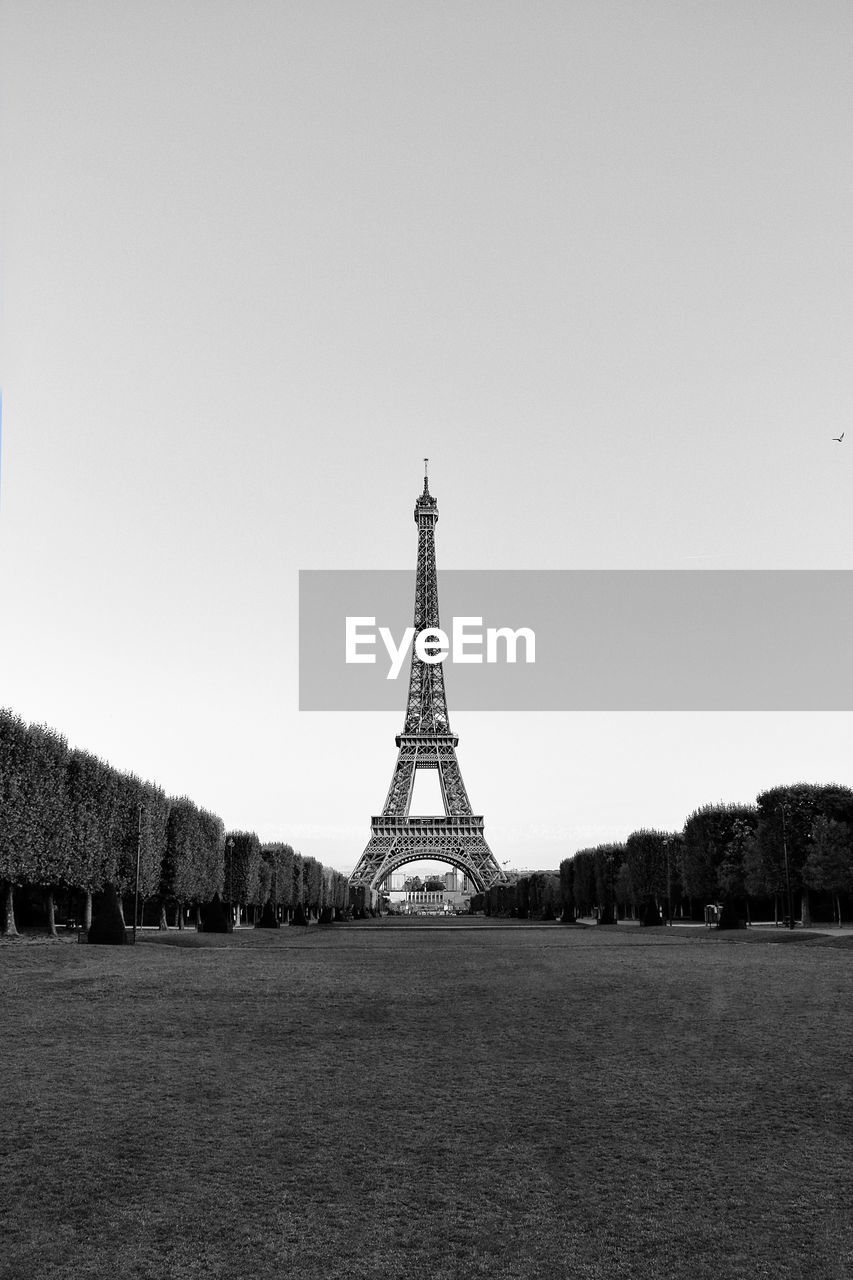 Low angle view of eiffel tower