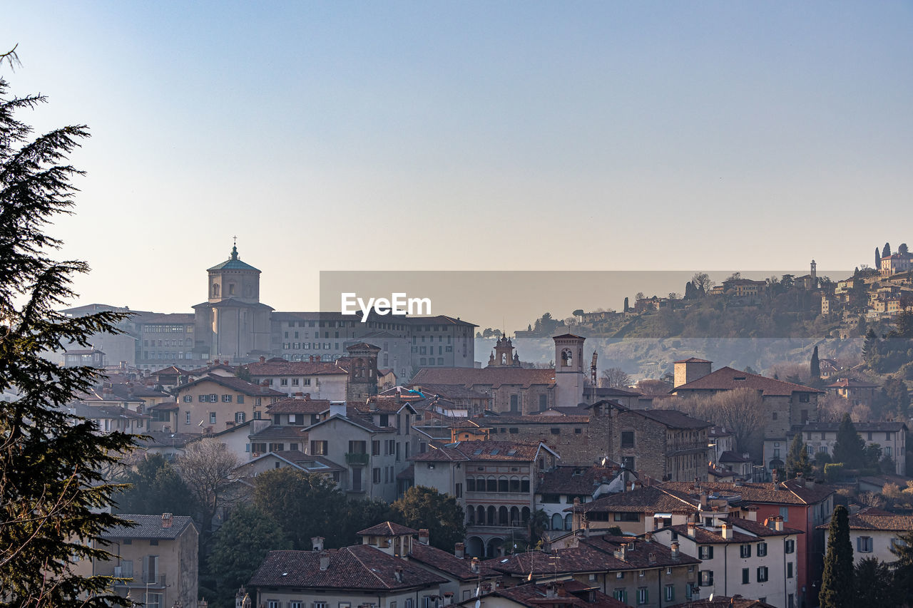 View of the ancient part of the city of bergamo