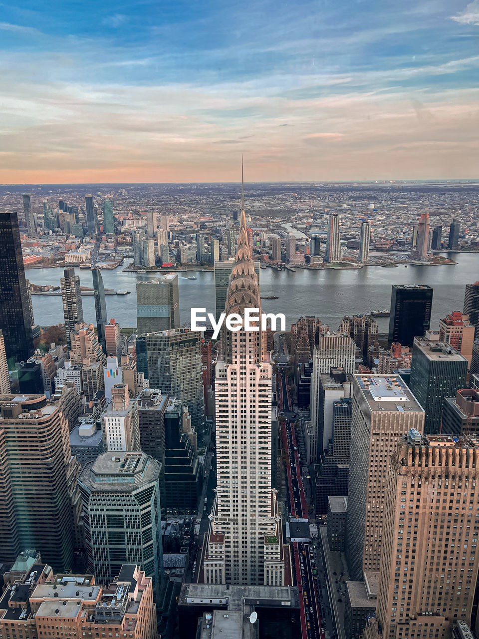 Empire state building, new york city
high angle view of buildings in city