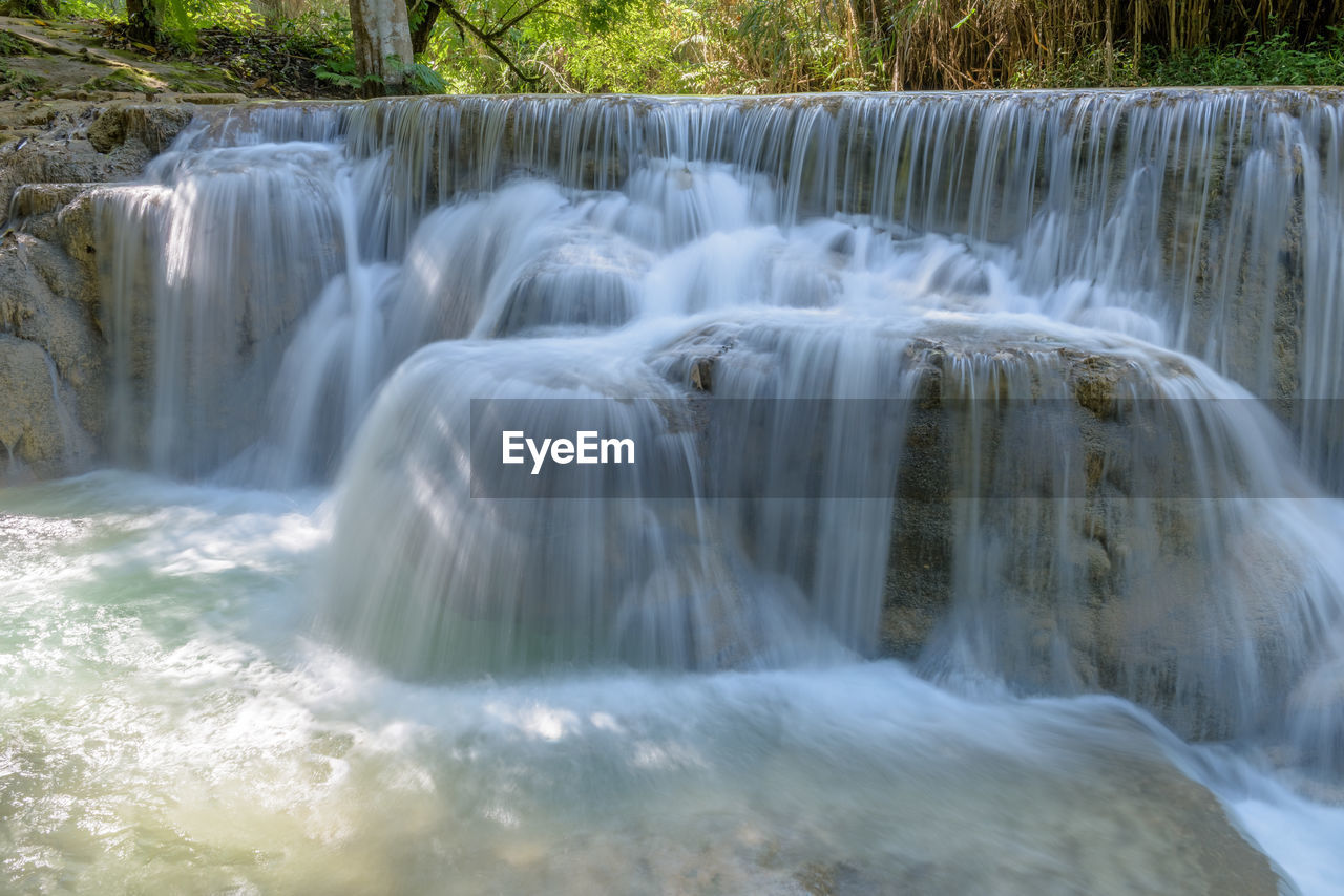 Surface level of waterfall