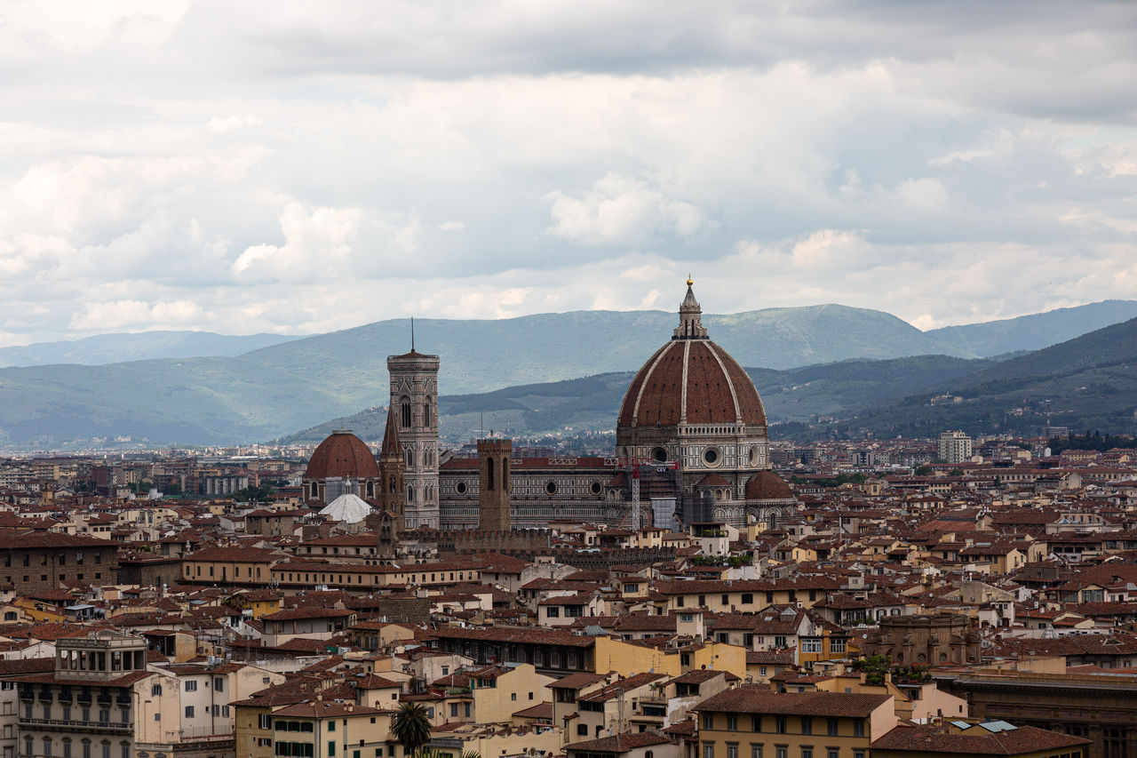 Panorama of florence with dramatic sky