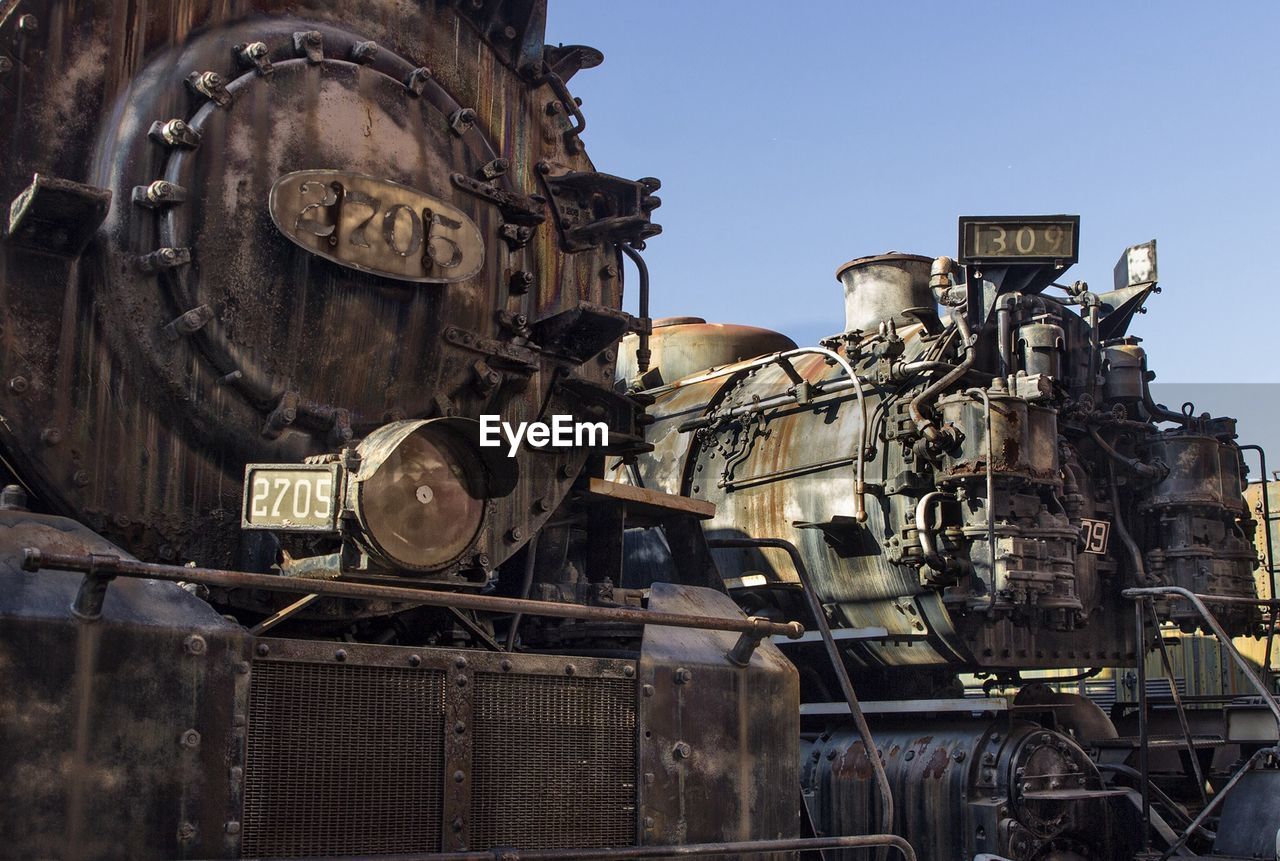 Abandoned locomotive steam engine