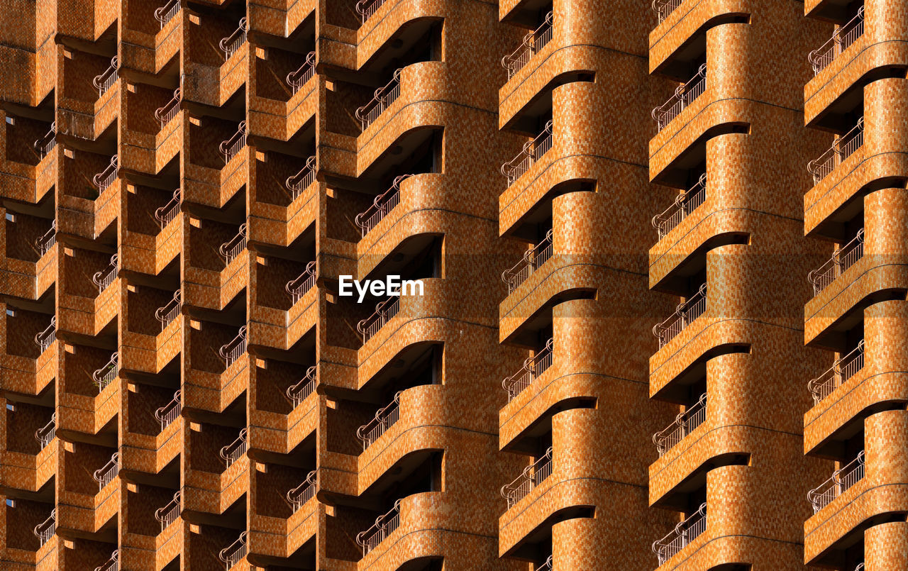 Close-up of building facade in singapore during daytime