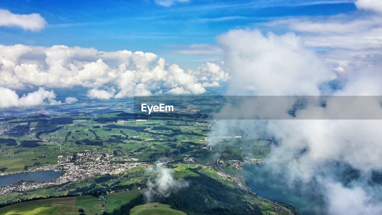 Aerial view of landscape