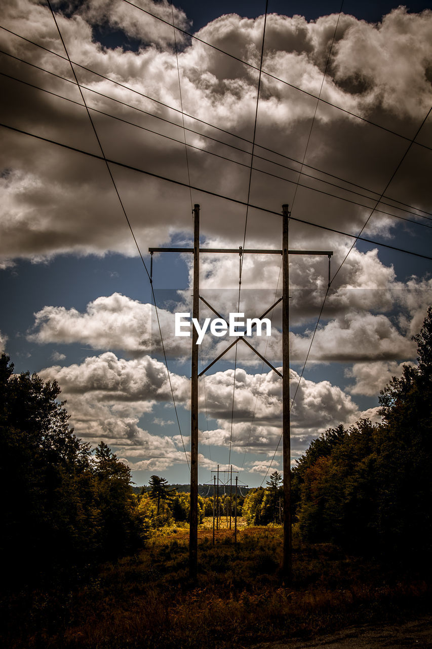 LOW ANGLE VIEW OF POWER LINES AGAINST SKY