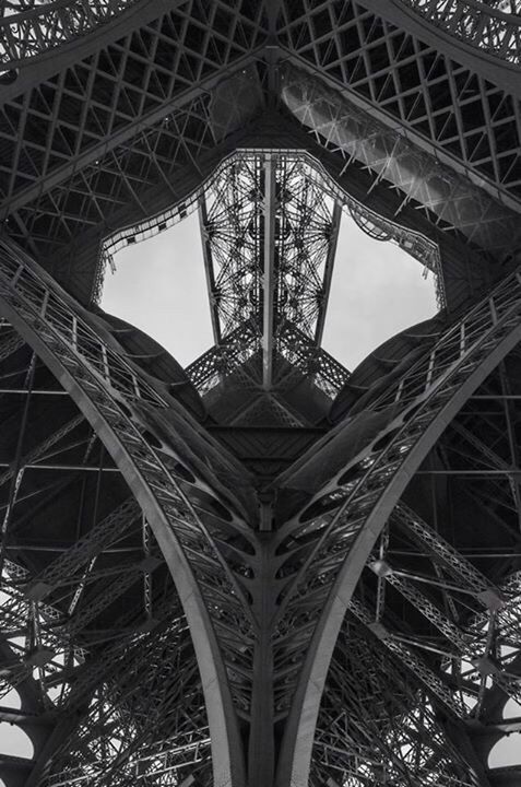 LOW ANGLE VIEW OF EIFFEL TOWER WITH EIFFEL TOWER