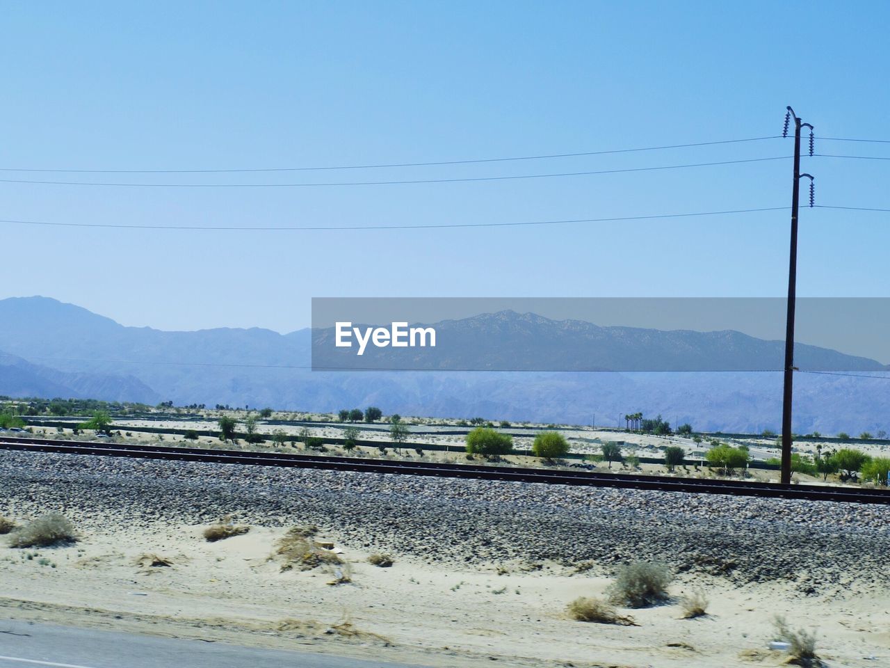 Scenic view of mountains against clear sky