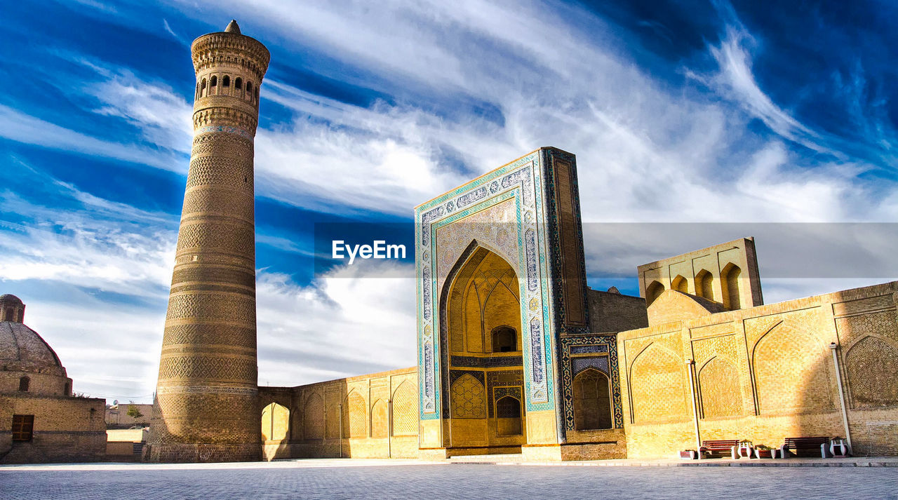 Low angle view of historical building against sky