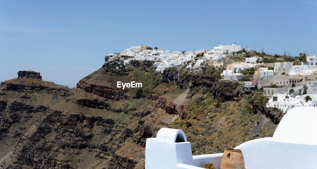 Panoramic view of landscape against clear sky