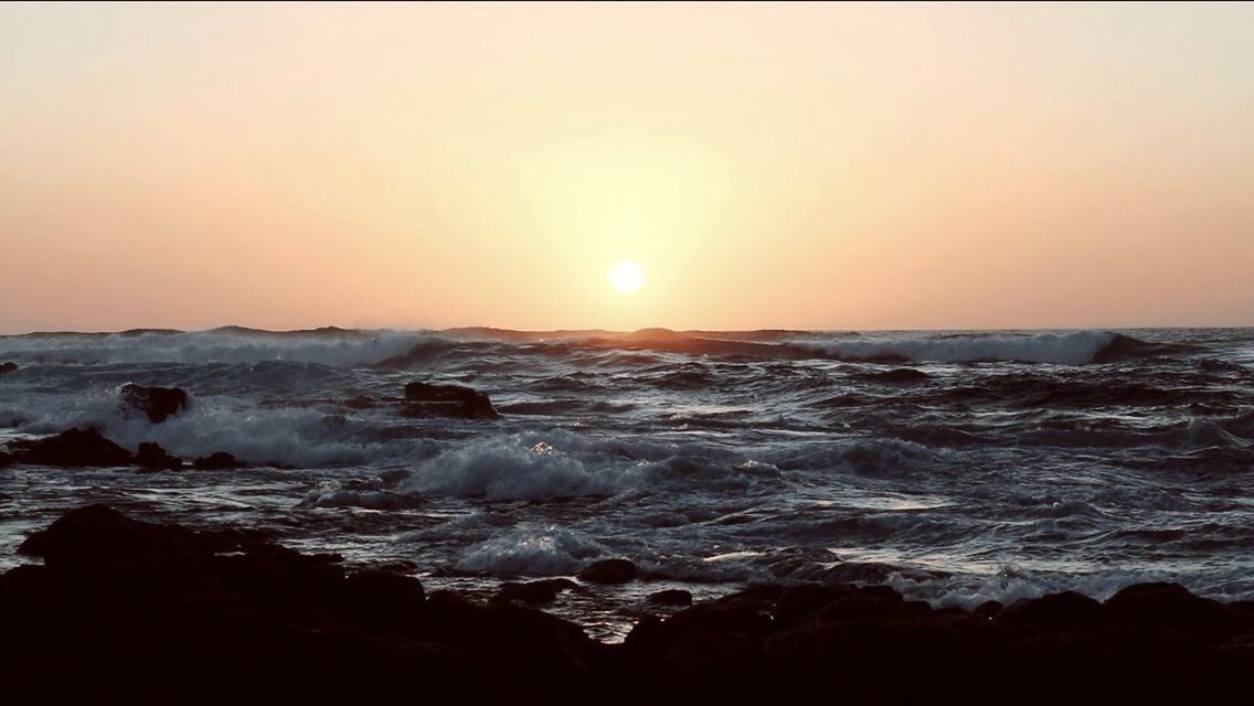 VIEW OF SEA AT SUNSET