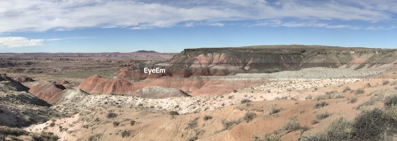 Scenic view of desert against sky