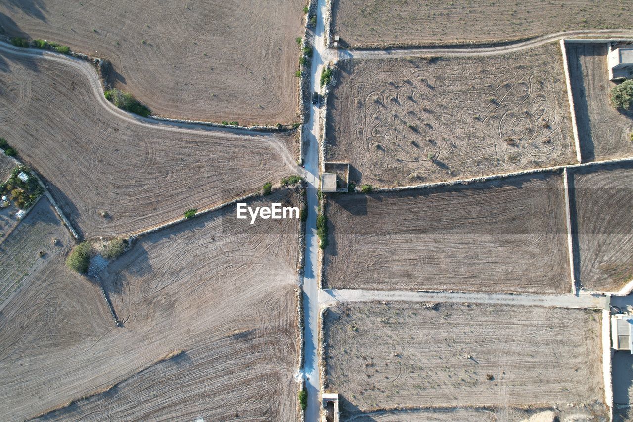 Full shot of agricultural fields