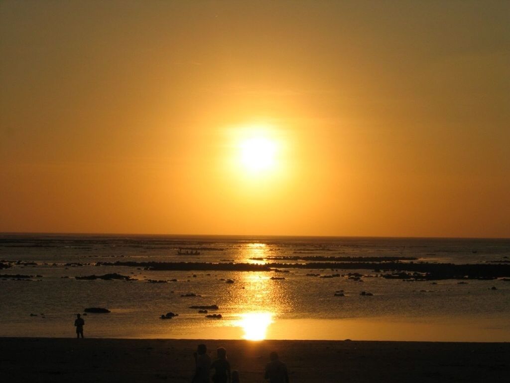 Scenic view of sea during sunset