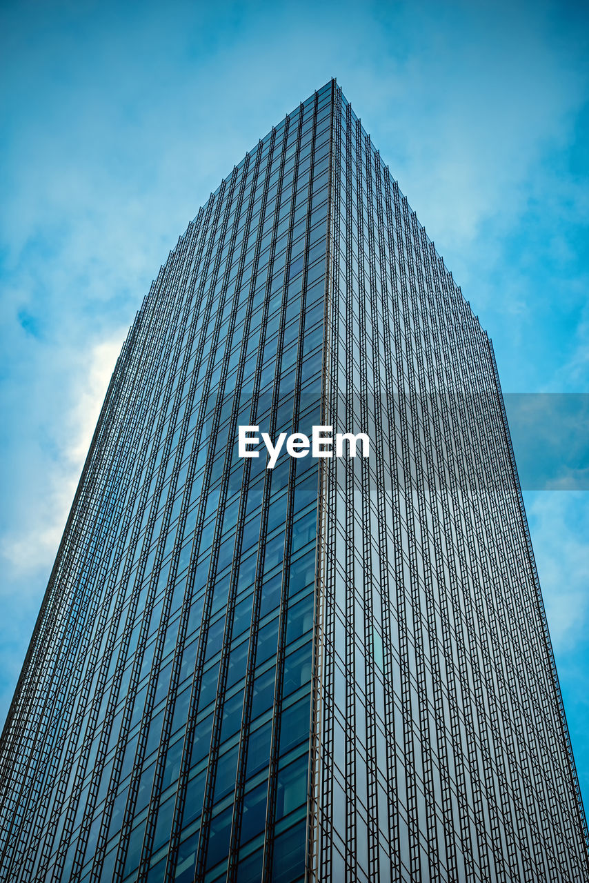 low angle view of modern buildings against sky