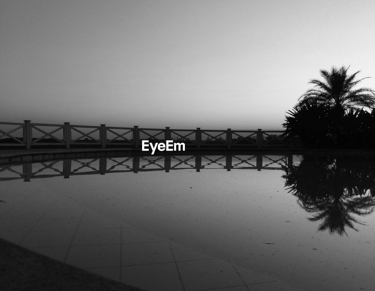 Scenic view of sea against clear sky during sunset