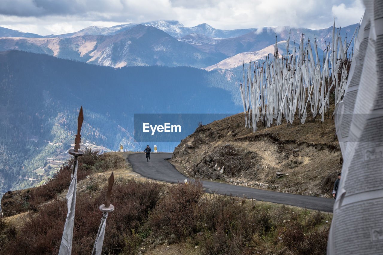 Panoramic view of snowcapped mountain