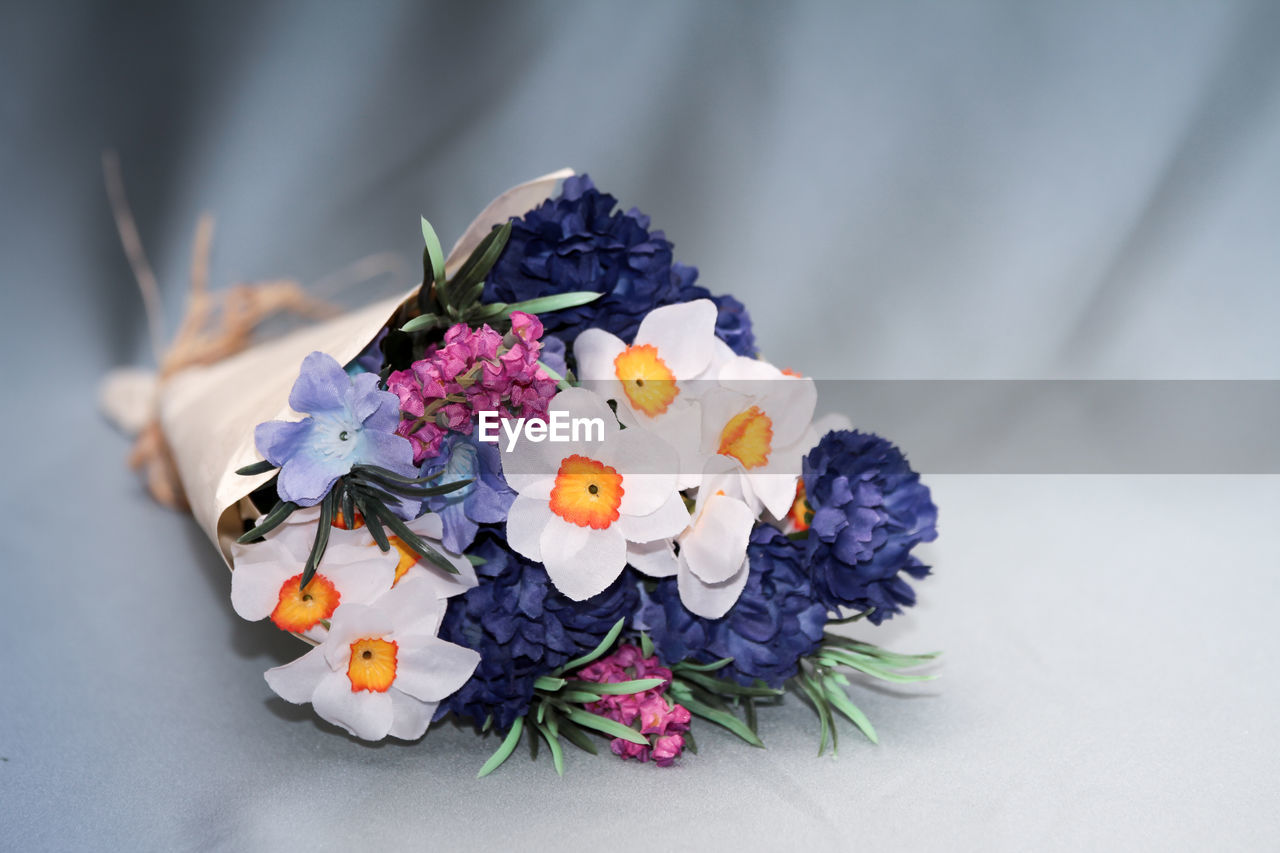 Close-up of various artificial flowers