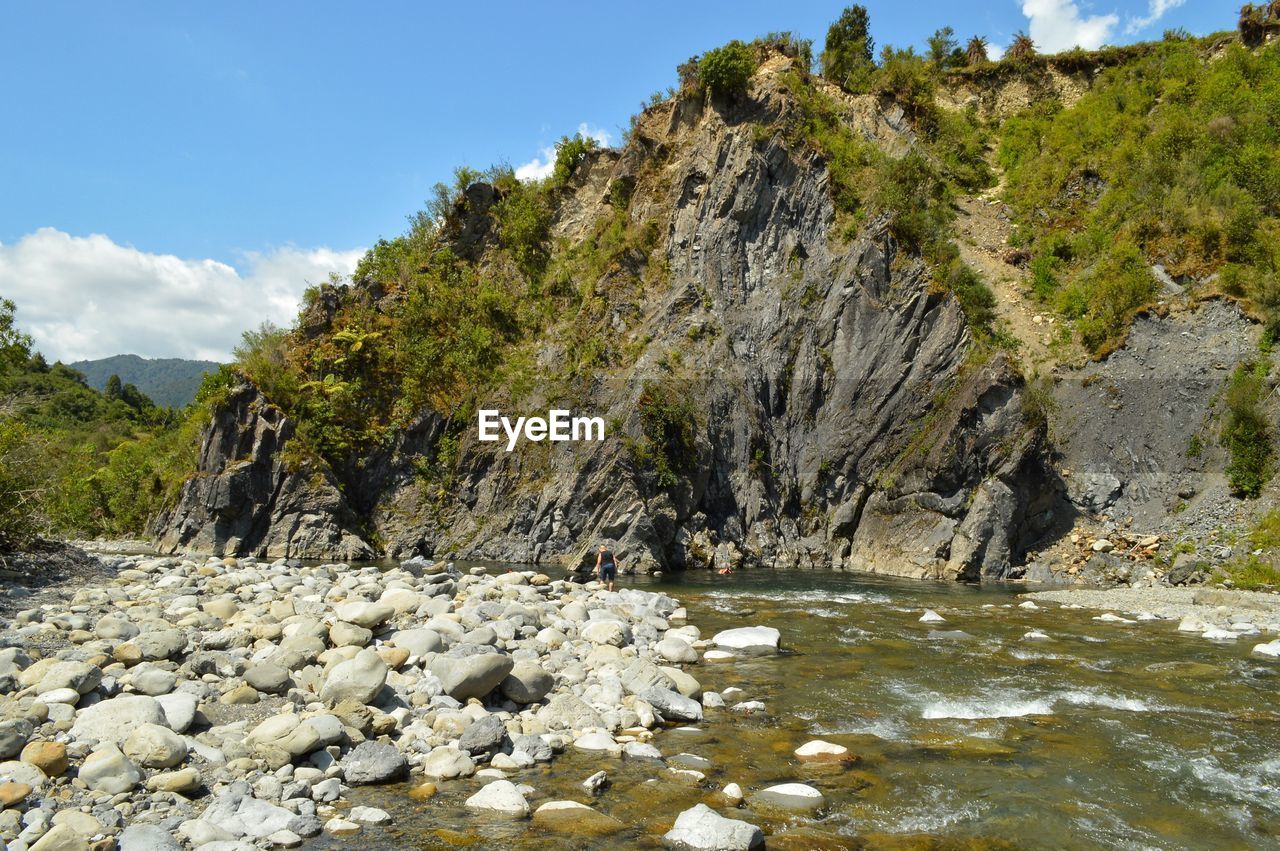 Scenic view of river against sky