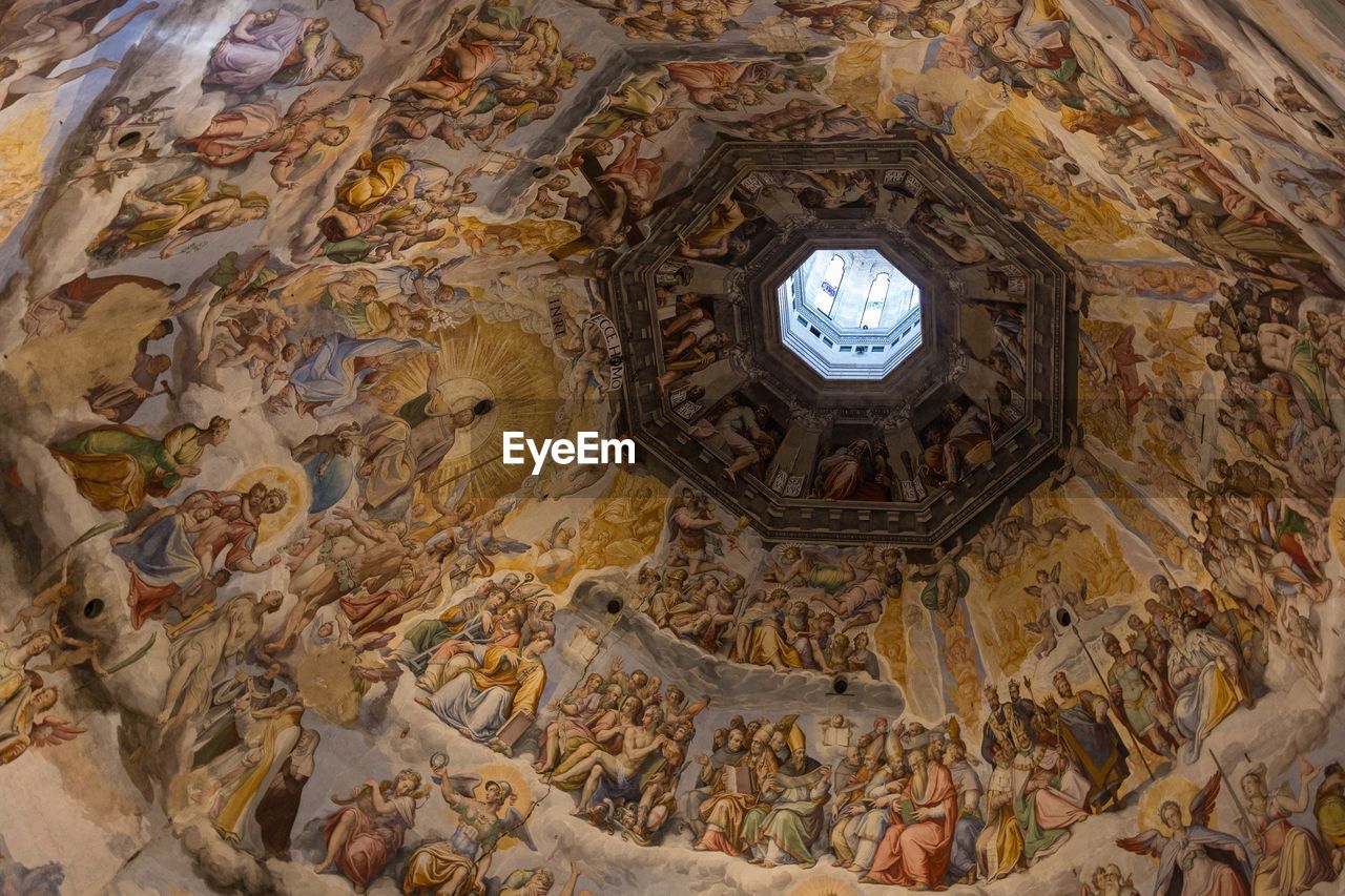 Low angle view of cupola in church