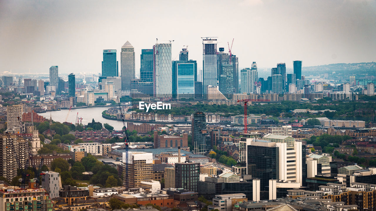 The financial district of london - canary wharf